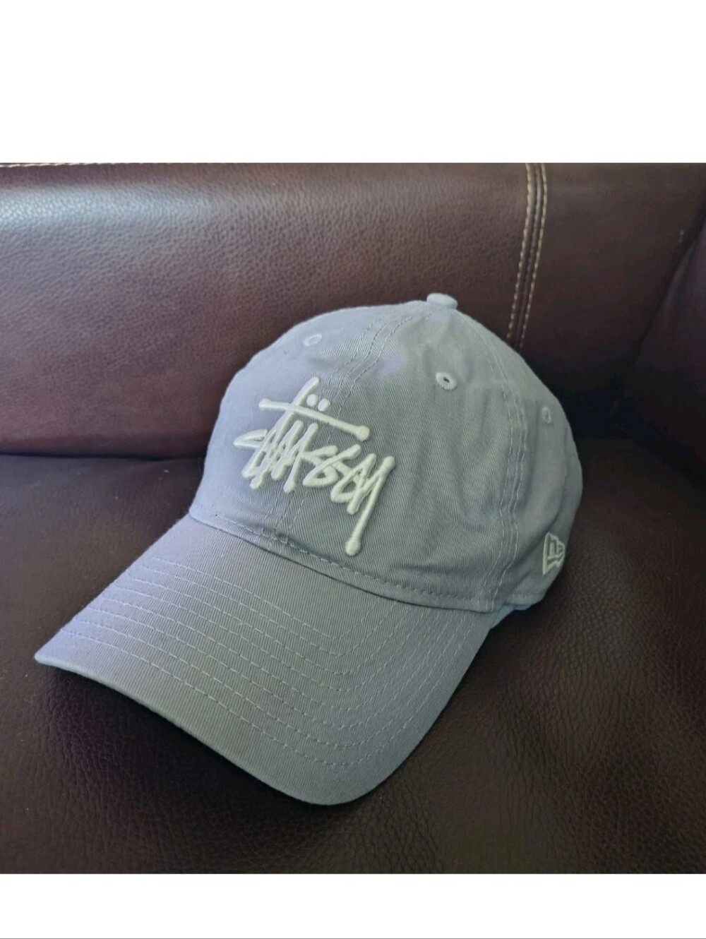 Stussy New Era 9 Twenty Strapback Cap, Light Gray